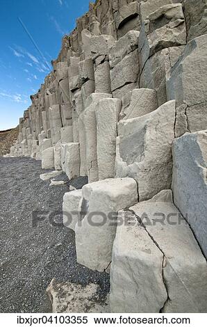Basalt columns, cave Halsanefshellir, Reynisfjara beach at Vik i Myrdal, Iceland, Europe View Large Photo Image Stock Photography - Basalt columns, cave Halsanefshellir, Reynisfjara beach at Vik i Myrdal, Iceland, Europe. Fotosearch