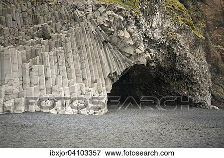 Basalt columns, Halsanefshellir cave, Reynisfjara beach at Vik i Myrdal, Iceland, Europe View Large Photo Image Stock Photo - Basalt columns, Halsanefshellir cave, Reynisfjara beach at Vik i Myrdal, Iceland, Europe. Fotosearch
