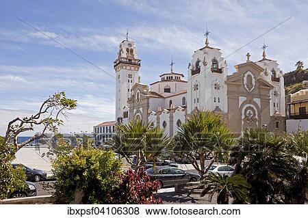 Basilica de Nuestra Senora de la Candelaria in the pilgrimage town of Candelaria, Tenerife, Canary Islands, Spain, Europe View Large Photo Image Stock Photo - Basilica de Nuestra Senora de la Candelaria in the pilgrimage town of Candelaria, Tenerife, Canary Islands, Spain, Europe. Fotosearch