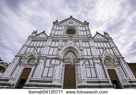 Stock Image - Basilica di Santa Croce Church of Santa Croce, Florence, Tuscany, Italy, Europe. Fotosearch
