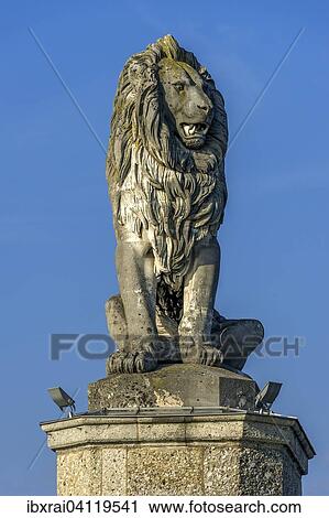 Bavarian Lion at the port entrance, port, Lake Constance, Lindau, Swabia, Bavaria, Germany, Europe View Large Photo Image Stock Image - Bavarian Lion at the port entrance, port, Lake Constance, Lindau, Swabia, Bavaria, Germany, Europe. Fotosearch