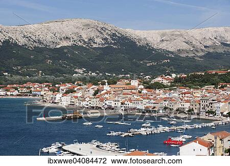 Bay with fishing boats, boats in the harbour, Baska, Krk, Kvarner Gulf, Adriatic, Croatia, Europe View Large Photo Image Stock Image - Bay with fishing boats, boats in the harbour, Baska, Krk, Kvarner Gulf, Adriatic, Croatia, Europe. Fotosearch