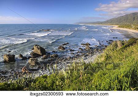 Stock Image - Beach near Hokitika, South Island, New Zealand, Oceania. Fotosearch