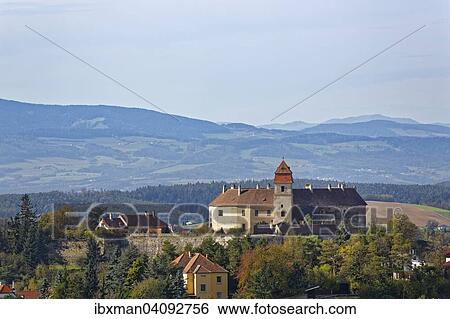 Stock Photograph - Bernstein Castle, Southern Burgenland, Burgenland, Austria, Europe. Fotosearch