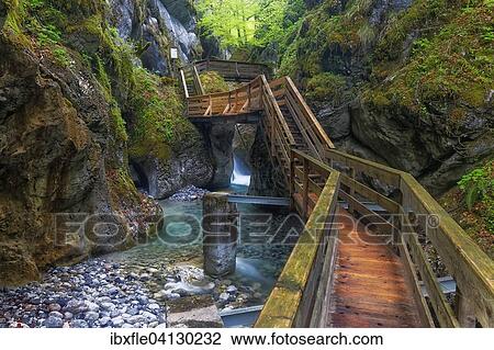 Boardwalk in the Seisenberg Gorge, Weissbach stream, near Lofer, Zell am See District, Salzburg State, Austria, Europe View Large Photo Image Stock Image - Boardwalk in the Seisenberg Gorge, Weissbach stream, near Lofer, Zell am See District, Salzburg State, Austria, Europe. Fotosearch