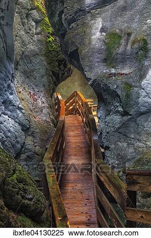 Boardwalk in the Seisenberg Gorge, Weissbach stream, near Lofer, Zell am See District, Salzburg State, Austria, Europe View Large Photo Image Stock Photography - Boardwalk in the Seisenberg Gorge, Weissbach stream, near Lofer, Zell am See District, Salzburg State, Austria, Europe. Fotosearch