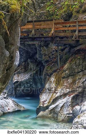 Boardwalk in the Seisenberg Gorge with Weissbach stream, near Lofer, Zell am See District, Salzburg State, Austria, Europe View Large Photo Image Stock Image - Boardwalk in the Seisenberg Gorge with Weissbach stream, near Lofer, Zell am See District, Salzburg State, Austria, Europe. Fotosearch