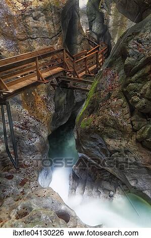 Boardwalk in the Seisenberg Gorge with Weissbach stream, near Lofer, Zell am See District, Salzburg State, Austria, Europe View Large Photo Image Stock Photograph - Boardwalk in the Seisenberg Gorge with Weissbach stream, near Lofer, Zell am See District, Salzburg State, Austria, Europe. Fotosearch