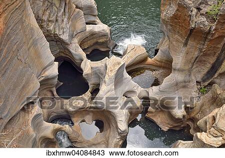 Bourke's Luck Potholes, washouts and potholes, in dolomite rock, Blyde River Canyon Nature Reserve, Mpumalanga Province, South Africa, Africa View Large Photo Image Stock Image - Bourke's Luck Potholes, washouts and potholes, in dolomite rock, Blyde River Canyon Nature Reserve, Mpumalanga Province, South Africa, Africa. Fotosearch