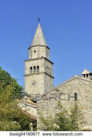 Brick bell tower from the 13th century, district parish church of St. Vid, Modest and Kresnecije, historic centre, Grasisce, Istra County, Istria, Croatia, Europe View Large Photo Image Stock Photo - Brick bell tower from the 13th century, district parish church of St. Vid, Modest and Kresnecije, historic centre, Grasisce, Istra County, Istria, Croatia, Europe. Fotosearch