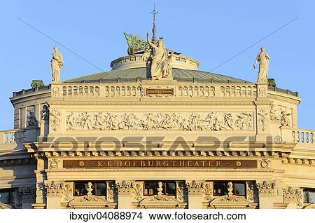 Burgtheater in the evening light, Inner City, Vienna, Austria, Europe View Large Photo Image Picture - Burgtheater in the evening light, Inner City, Vienna, Austria, Europe. Fotosearch