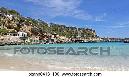 Stock Image - Cala Llombards, Santanyi, Mallorca, Balearic Islands, Spain, Europe. Fotosearch