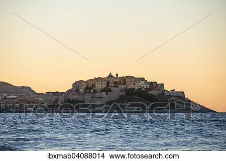 Calvi at sunset, Calvi, Haute-Corse, Corsica, France, Europe View Large Photo Image Picture - Calvi at sunset, Calvi, Haute-Corse, Corsica, France, Europe. Fotosearch