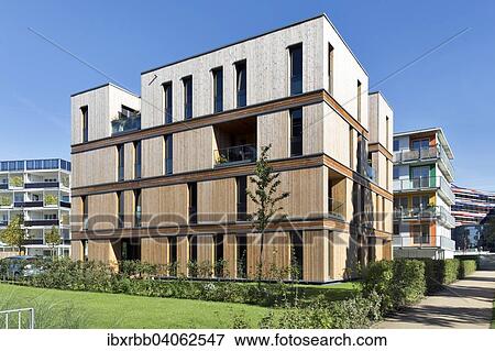 Case Study Hamburg residential house, CSH, International Building Exhibition Hamburg, Inselpark, Wilhelmsburg, Hamburg, Germany, Europe View Large Photo Image Stock Photo - Case Study Hamburg residential house, CSH, International Building Exhibition Hamburg, Inselpark, Wilhelmsburg, Hamburg, Germany, Europe. Fotosearch