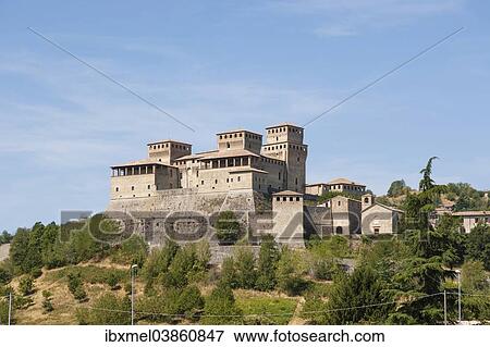 Castello di Torrechiara, Torrechiara Castle, Torrechiara, Langhirano, Parma, Emilia Romagna, Northern Italy, Italy, Europe View Large Photo Image Stock Photo - Castello di Torrechiara, Torrechiara Castle, Torrechiara, Langhirano, Parma, Emilia Romagna, Northern Italy, Italy, Europe. Fotosearch