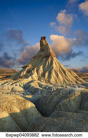 Castildeterra rock formation in the Bardena Blanca area of the Bardenas Riales Natural Park, Navarre, Spain, Europe View Large Photo Image Stock Image - Castildeterra rock formation in the Bardena Blanca area of the Bardenas Riales Natural Park, Navarre, Spain, Europe. Fotosearch