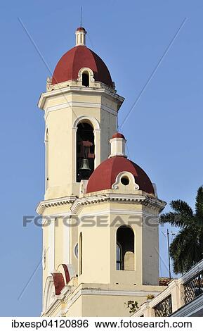 Stock Photograph - Cathedral, Catedral de la Purisima Concepcion, Parque Jose Marti, Cienfuegos Province, Cuba, North America. Fotosearch