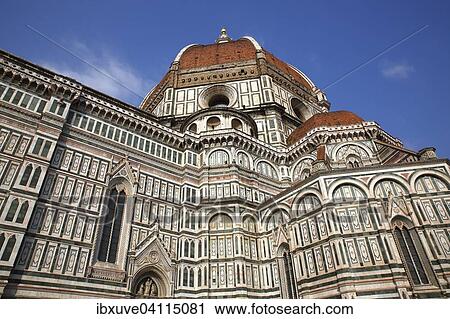 Stock Image - Cathedral of Santa Maria del Fiore, Cathedral Duomo Brunelleschi's Dome, UNESCO World Heritage Site, historic centre, Florence, Tuscany, Italy, Europe. Fotosearch
