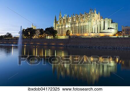 Cathedral of Santa Maria of Palma or La Seu, Palma de Mallorca, Mallorca, Balearic Islands, Spain, Europe View Large Photo Image Stock Photography - Cathedral of Santa Maria of Palma or La Seu, Palma de Mallorca, Mallorca, Balearic Islands, Spain, Europe. Fotosearch
