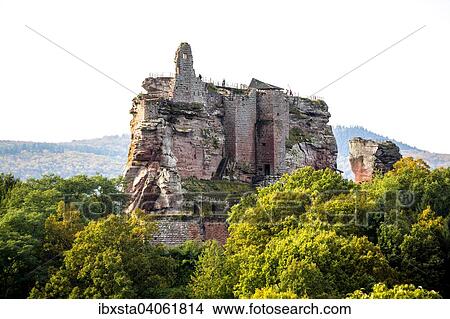 Chateau du Fleckenstein castle ruins, Bas-Rhin departement, France. View Large Photo Image Picture - Chateau du Fleckenstein castle ruins, Bas-Rhin departement, France.. Fotosearch