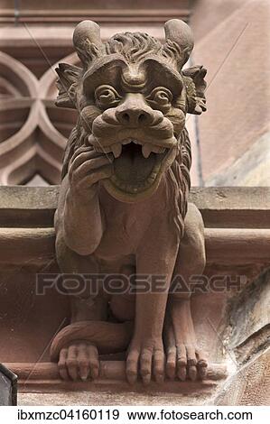 Stock Photo - Chimera at Strasbourg Cathedral, Strasbourg, Alsace, France, Europe. Fotosearch