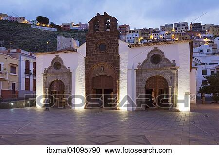 Stock Image - Church of Nuestra Senora de la Asuncion, La Gomera, Canary Islands, Spain, Europe. Fotosearch