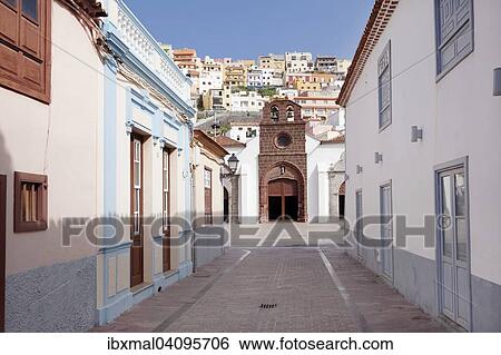 Stock Photograph - Church of Nuestra Senora de la Asuncion, La Gomera, Canary Islands, Spain, Europe. Fotosearch