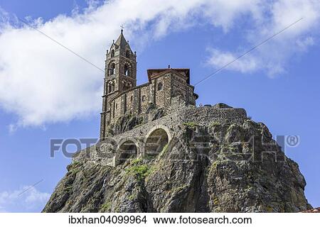 Church Saint-Michel d'Aiguilhe, Le Puy-en-Velay, Auvergne, France, Europe View Large Photo Image Picture - Church Saint-Michel d'Aiguilhe, Le Puy-en-Velay, Auvergne, France, Europe. Fotosearch