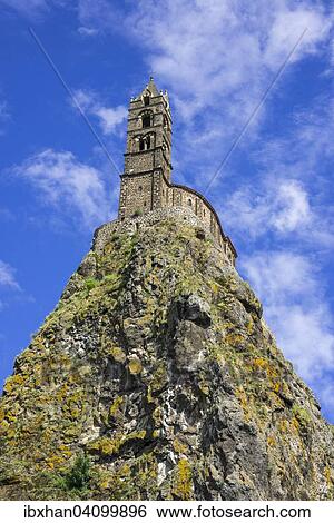 Church Saint-Michel d'Aiguilhe, Le Puy-en-Velay, Auvergne, France, Europe View Large Photo Image Stock Photograph - Church Saint-Michel d'Aiguilhe, Le Puy-en-Velay, Auvergne, France, Europe. Fotosearch