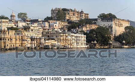 Stock Image - City Palace, Udaipur, Rajasthan, India, Asia. Fotosearch