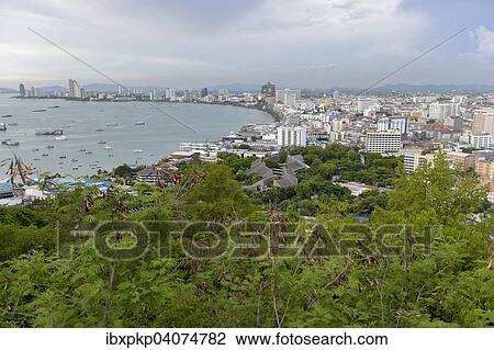 City scape, Pattaya Bay, Thailand, Asia View Large Photo Image Stock Image - City scape, Pattaya Bay, Thailand, Asia. Fotosearch