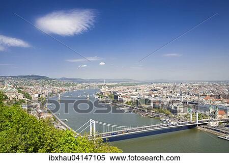 Cityscape with Elisabeth Bridge and the Danube, Budapest, Hungary, Europe View Large Photo Image Stock Photography - Cityscape with Elisabeth Bridge and the Danube, Budapest, Hungary, Europe. Fotosearch