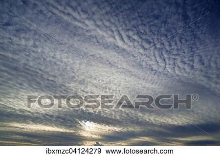 Stock Photo - Cloud formation, Altocumulus translucidus. Fotosearch