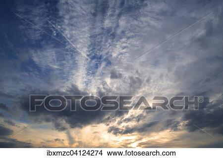 Clouds in the evening sky View Large Photo Image Picture - Clouds in the evening sky. Fotosearch