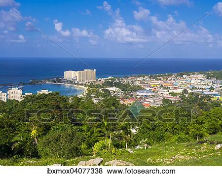 Stock Photo - Coastal town, Ocho Rios, Jamaica, North America. Fotosearch