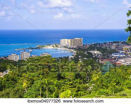 Coastal town, Ocho Rios, Jamaica, North America View Large Photo Image Stock Photograph - Coastal town, Ocho Rios, Jamaica, North America. Fotosearch