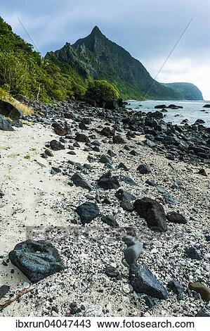 Stock Image - Coastline, Ofu Island, Manuâ€˜a Group, Samoan Islands, American Samoa, Oceania. Fotosearch