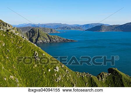 Coastline with coves, Runde Island, Norway, Europe View Large Photo Image Stock Photography - Coastline with coves, Runde Island, Norway, Europe. Fotosearch