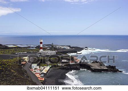 Coastline with Teneguia saltworks, old and new lighthouse, south cape Punta de Fuencaliente, La Palma, Canary Islands, Spain, Europe View Large Photo Image Stock Image - Coastline with Teneguia saltworks, old and new lighthouse, south cape Punta de Fuencaliente, La Palma, Canary Islands, Spain, Europe. Fotosearch