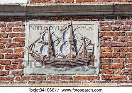 Stock Photo - Coat of arms, ornament, Hoorn, North Holland, The Netherlands, Europe. Fotosearch