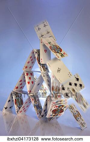 Collapsing house of cards View Large Photo Image Stock Photo - Collapsing house of cards. Fotosearch