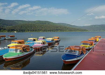 Colorful paddle boats on Lake Schluchsee, Black Forest, Baden-Wurttemberg, Germany, Europe View Large Photo Image Stock Image - Colorful paddle boats on Lake Schluchsee, Black Forest, Baden-Wurttemberg, Germany, Europe. Fotosearch