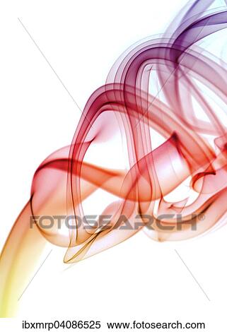 Stock Photography - Colourful smoke from an incense stick or joss stick. Fotosearch