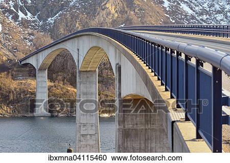 Concrete bridge spanning the Raftsund, view from Austvagoy island towards the mountains of Hinnoya island, Raftsund, Vesteralen, Nordland, Norway, Europe View Large Photo Image Stock Image - Concrete bridge spanning the Raftsund, view from Austvagoy island towards the mountains of Hinnoya island, Raftsund, Vesteralen, Nordland, Norway, Europe. Fotosearch