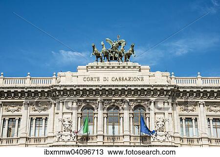 Stock Image - Court of Cassation, Supreme Court of Cassation, Palazzo di Giustizia or Palace of Justice, Rome, Lazio, Italy, Europe. Fotosearch
