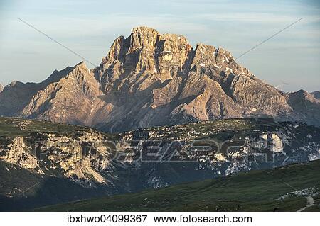 Croda Rossa d'Ampezzo, 3156 m, view from the Tre Cime di Lavaredo area, Dolomiti di Braies, Province of South Tyrol, Italy, Europe View Large Photo Image Stock Photo - Croda Rossa d'Ampezzo, 3156 m, view from the Tre Cime di Lavaredo area, Dolomiti di Braies, Province of South Tyrol, Italy, Europe. Fotosearch