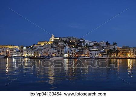 Dalt Vila of Ibiza or Eivissa, evening, Ibiza Town, Ibiza, Balearic Islands, Spain, Europe View Large Photo Image Picture - Dalt Vila of Ibiza or Eivissa, evening, Ibiza Town, Ibiza, Balearic Islands, Spain, Europe. Fotosearch