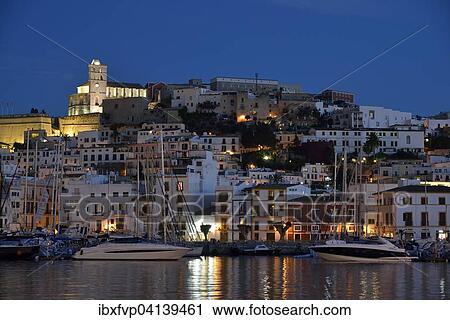 Dalt Vila of Ibiza or Eivissa, evening, Ibiza Town, Ibiza, Balearic Islands, Spain, Europe View Large Photo Image Stock Image - Dalt Vila of Ibiza or Eivissa, evening, Ibiza Town, Ibiza, Balearic Islands, Spain, Europe. Fotosearch