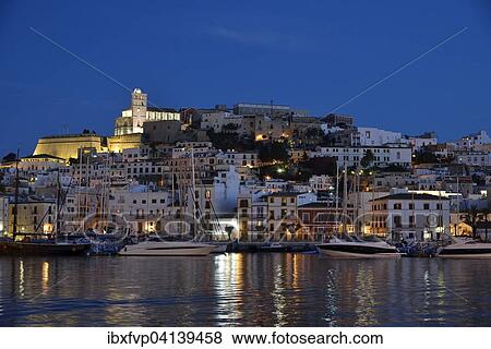 Dalt Vila of Ibiza or Eivissa, evening, Ibiza Town, Ibiza, Balearic Islands, Spain, Europe View Large Photo Image Stock Photo - Dalt Vila of Ibiza or Eivissa, evening, Ibiza Town, Ibiza, Balearic Islands, Spain, Europe. Fotosearch