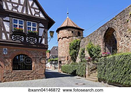 Defensive wall with fortified defence tower of the fortified church, Dorrenbach, Southern Palatinate, Palatinate, Rhineland-Palatinate, Germany, Europe View Large Photo Image Stock Image - Defensive wall with fortified defence tower of the fortified church, Dorrenbach, Southern Palatinate, Palatinate, Rhineland-Palatinate, Germany, Europe. Fotosearch